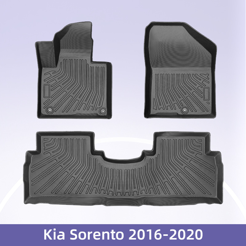 Aplicable a Kia Sorento 5 asientos 2016 - 2020 combustible 3D todo el tiempo material TPE cojín de piso para automóviles