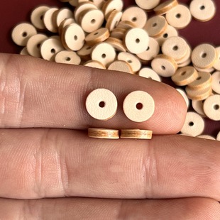 Thickened New Style Loose Beads Imported from Italy Vegetable Tanned Leather Double-Sided Adhesive Bracelet Spacer