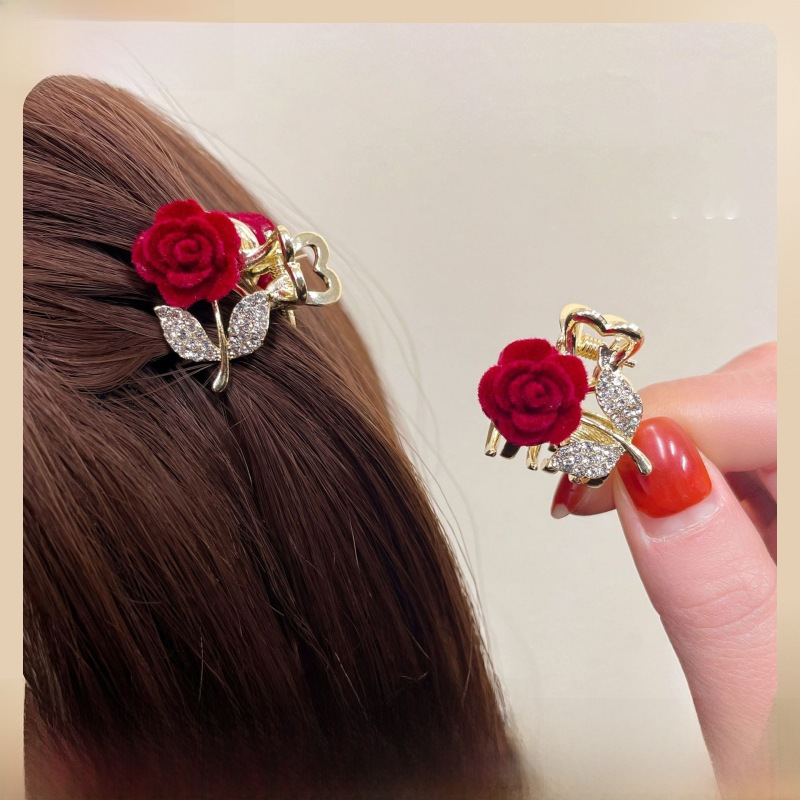 Nuovo squisito diamante pieno rosa afferrare piccolo super fata forcina per capelli da donna frangia frammentata frangia per capelli copricapo di alta qualità_voghion.com