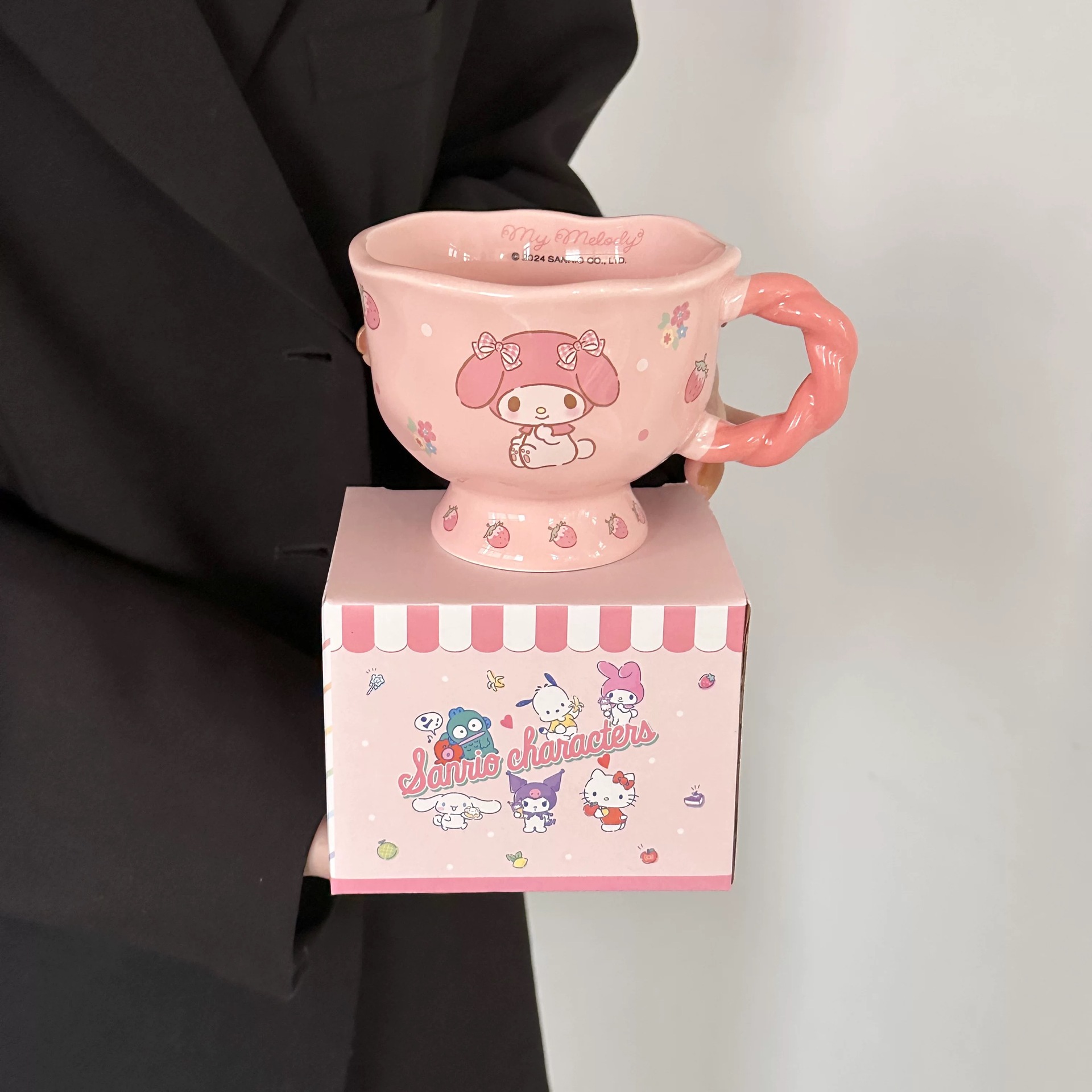 Sanrio Coulomi tazas de cerámica para niñas de alto valor facial tazas de agua para beber Hello Kitty tazas de regalo