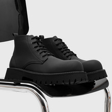 德比马丁靴男款高帮皮鞋机车靴透气增高皮靴翘头工装靴子 8230-K