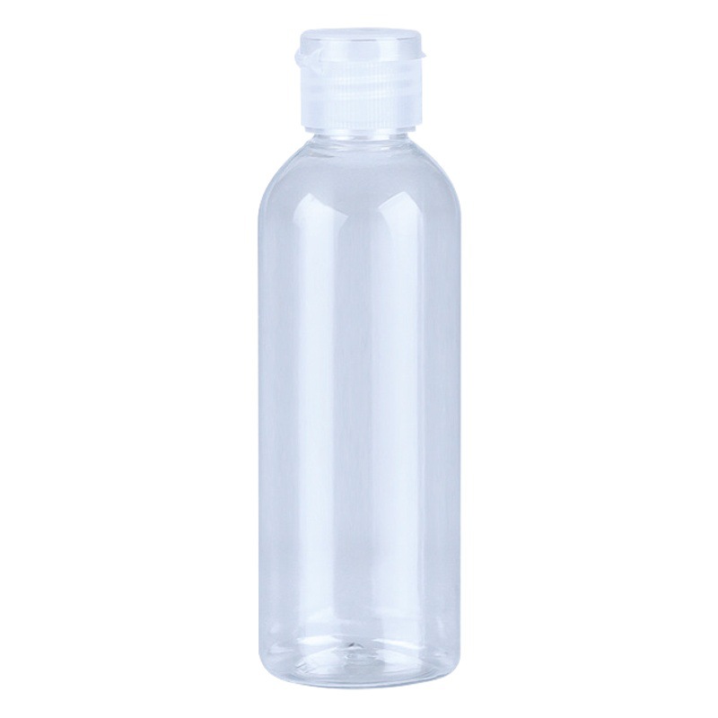 En existencia 50ml 100 200ml sub-botella loción cosmética champú botella transparente botella de plástico flip