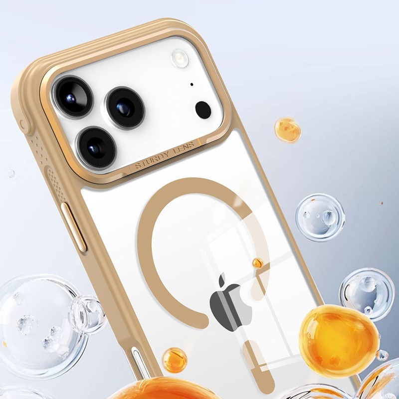 亚马逊适用于iPhone17promax手机壳四角防摔苹果16透明磁吸手机壳|undefined