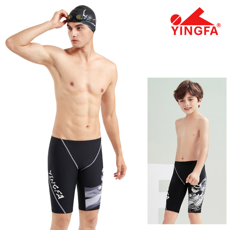 Yingfa swimming trunks men's five-point boxer anti-embarrassment 24 new competition professional training quick-drying swimming trunks