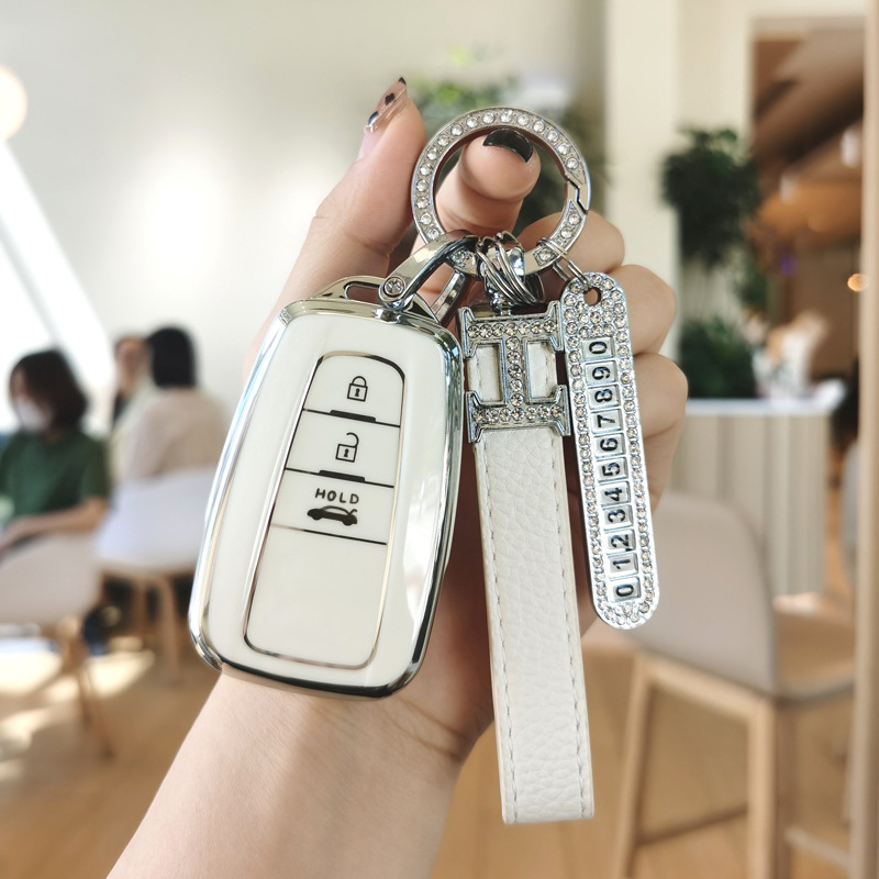 適用於豐田卡羅拉鑰匙套凱美瑞車雷凌榮放rav4扣chr漢殼威蘭達包