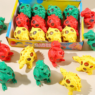 Venting dinosaur pinching music dinosaur grape ball creative new trick dinosaur children's stall toys wholesale