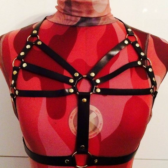 Покупка кожаного изделия с прозрачной ПВХ- Brunswick? neck with a leather cage, с большой пряжкой