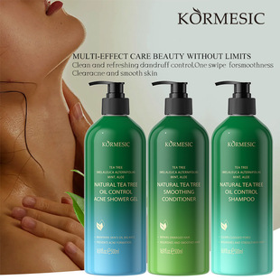 KORMESIC full English tea tree oil control smooth shampoo conditioner shower gel cross-border foreign trade manufacturers wholesale