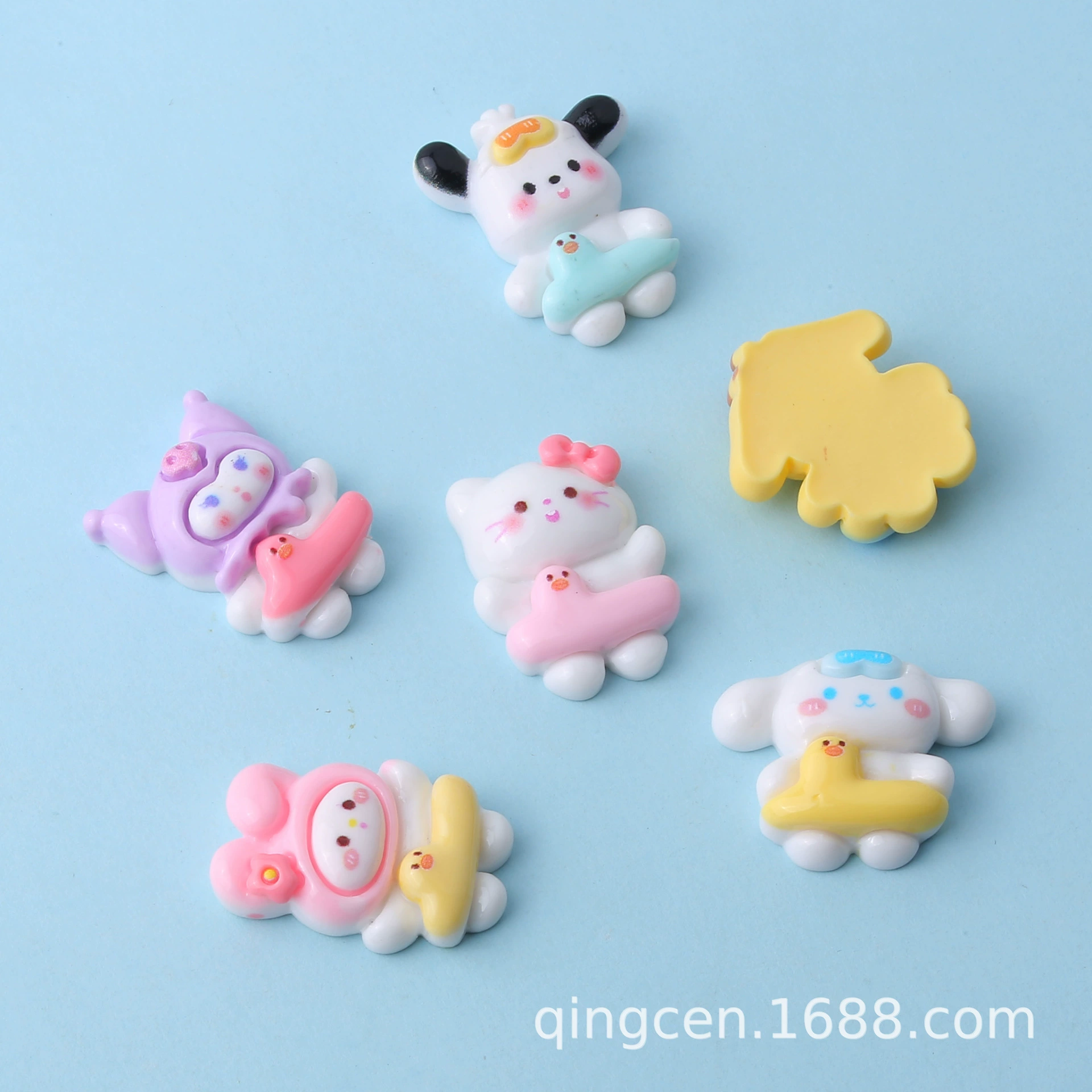 Sanrio, мультяшная милая аксессуар, надувной круг для плавания, кремовый материал, ручная работа, оптом