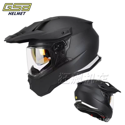 Motorcycle Helmet Headset — Xp22 Dual-Lens Motorcycle Full-Face Helmet for - matt-black-double-lens-m-recommended-head-circumference-54-55