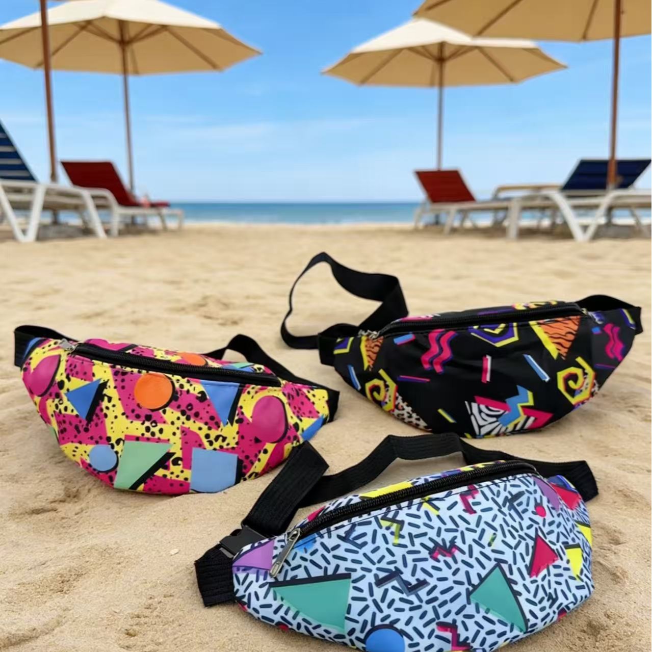 Amazon's Popular Waist Bag Wholesale Large-Capacity Fashionable Cross-Border Crossbody Bag Mobile Phone Waist Bag Women's Men's Chest Bag