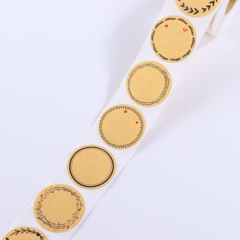 밝은 색상의 크래프트 종이 원형 인쇄 3.8*500