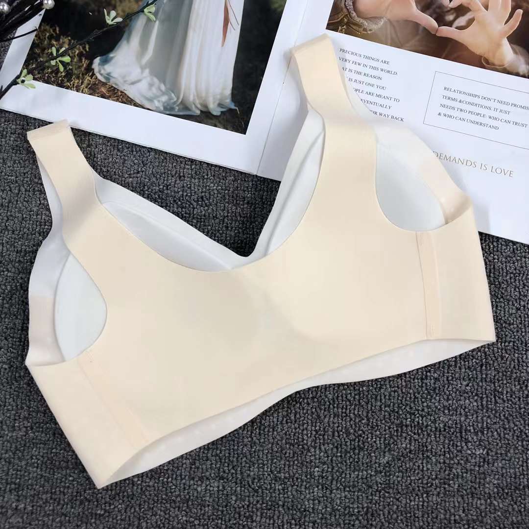 Nueva taza de látex sin marcas de alta calidad, chaleco de dama sin anillo de acero, bra de yoga, ropa interior deportiva, mujer al por mayor