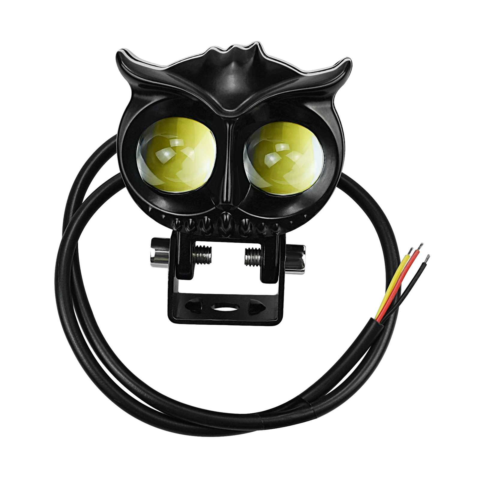 Dropship Owl Exterior Motorcycle Headlight Spotlight Car LED White Yellow Two-Color MK-308 Thick Style