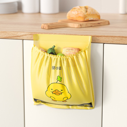 Car garbage bag, traceless adhesive storage bag, vomit cleaning bag for car, disposable hanging little yellow duck