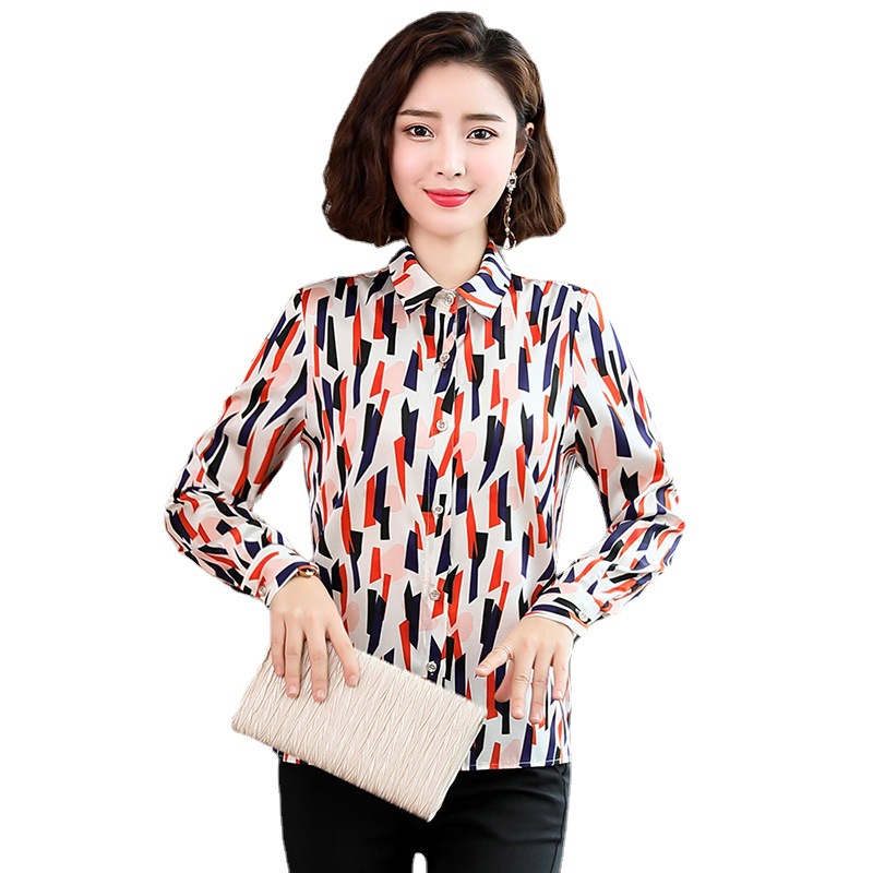 B5146 2360K ÁO SƠ MI NỮ HANTDC DÀI TAY MÙA XUÂN THU ĐÔNG THỜI TRANG NỮ LỤA TƠ TẰM G05 SẢN PHẨM MỚI