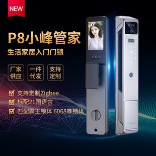 Cross-Border E-Commerce Cat Eye Smart Lock Home Fingerprint Password Lock Smart Door Lock Can Be Unlocked Remotely Via Wifi Wholesale