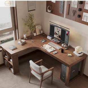 Fully solid wood corner desk combination household corner desk corner corner solid wood desktop computer desk desk desk