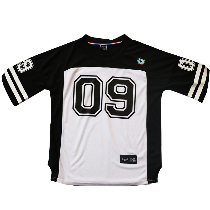 T-shirt estiva a maniche corte in rete larga per ragazzi sottili Top da uomo con scollo a V traspirante ad asciugatura rapida_voghion.com