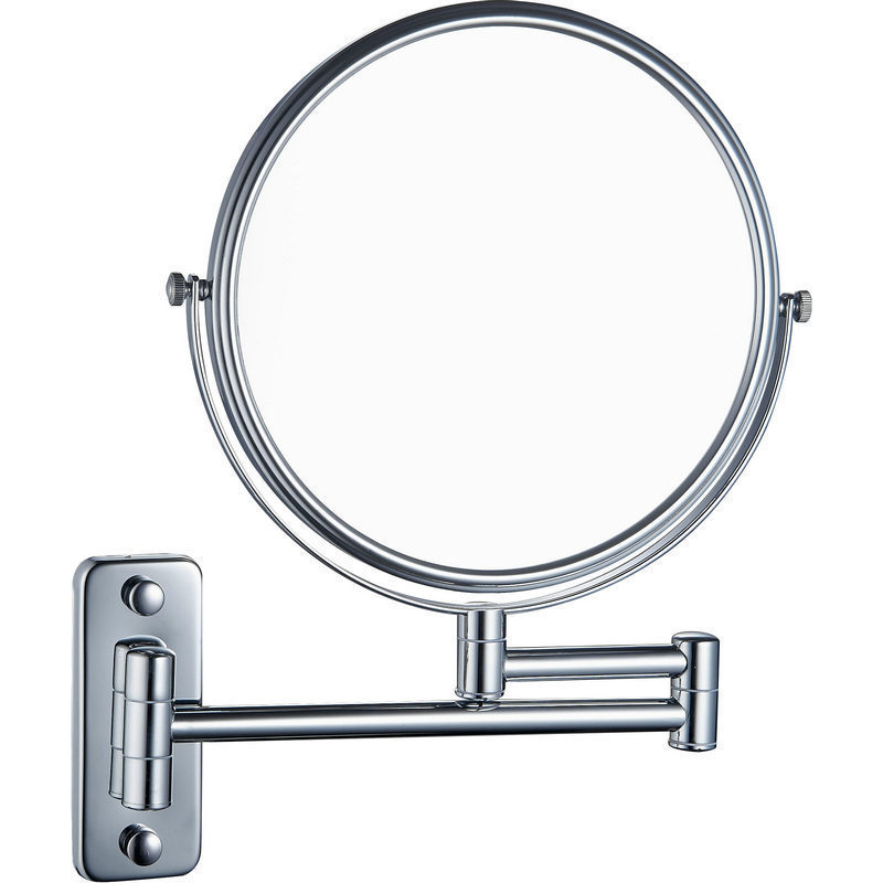 Hotel toilet bathroom makeup mirror folding rotating telescopic mirror double-sided magnifying beauty mirror princess mirror
