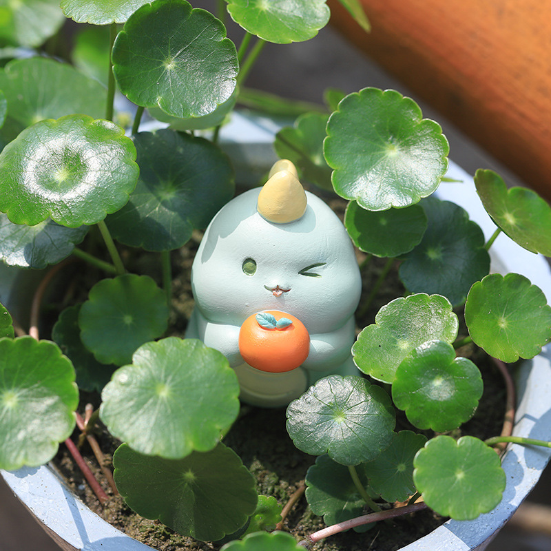 Dibujos Animados Lucky Dragon decoración creativa hogar sala de estar escritorio moderno coche hornear resina artesanía al por mayor