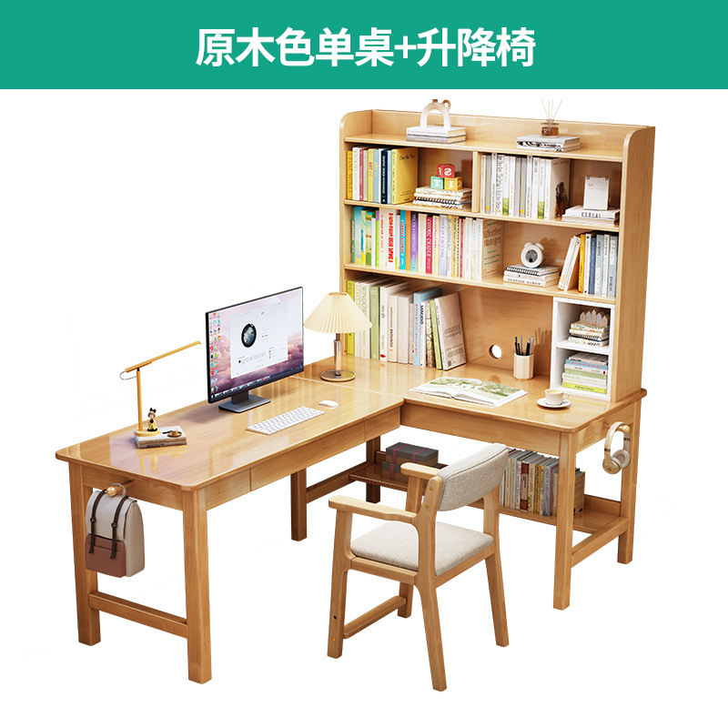 원목 컬러 싱글 테이블 + 리프트 의자 [친환경 무취 페인트]
