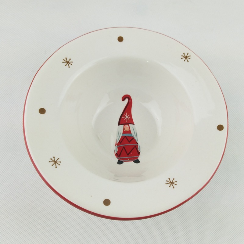 Ratón de cerámica navideña, carro de almacenamiento, plato de dulces, decoración, plato de bocadillos creativos, remolque pequeño