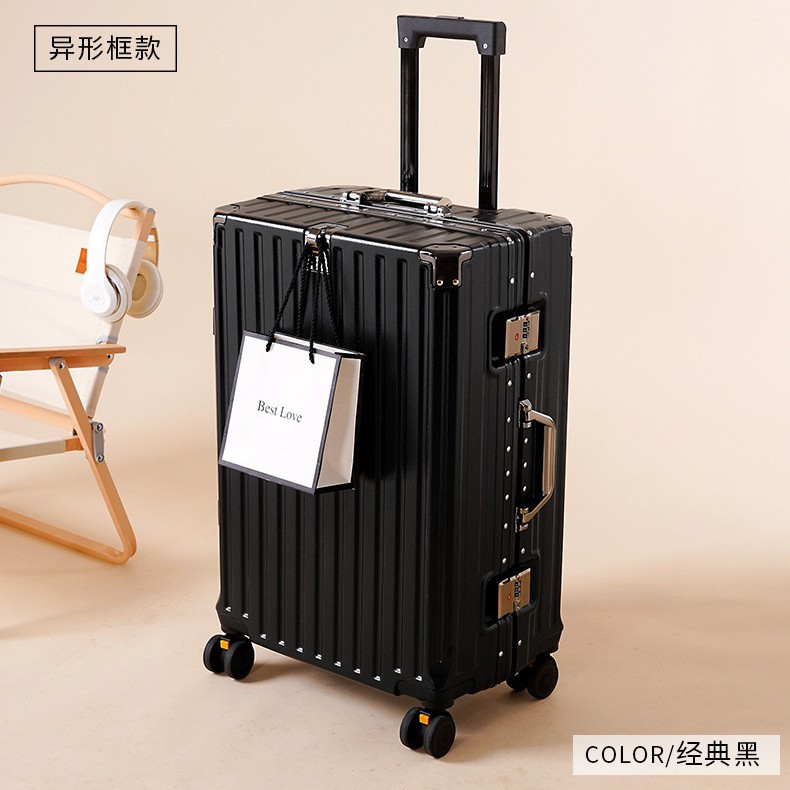 Marco de aluminio nuevo maleta de gran capacidad de tracción maleta de viaje fuerte y durable estudiante caja de cifrado maleta de ruedas universales