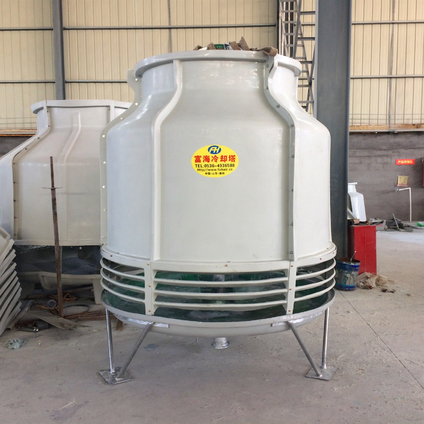 供应凉水塔 圆形逆流式凉水塔 循环量70吨/小时玻璃钢冷却塔工厂
