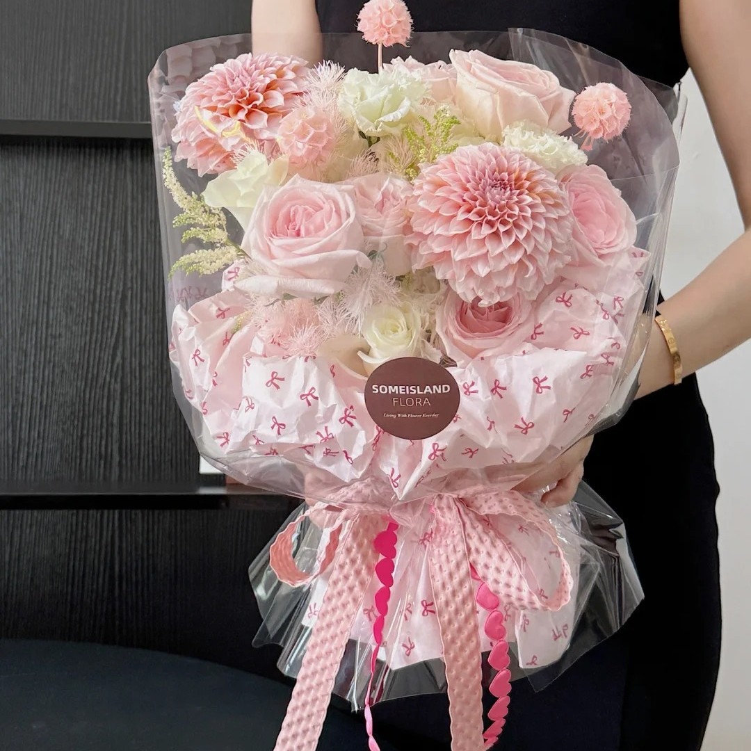 Papel de Sydney arco de alto nivel de sensación de embalaje de flores papel forrado florista ramo espesar impresión de rosas papel de envoltura