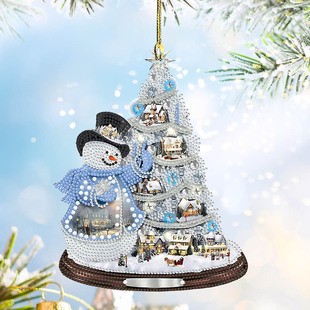 Navidad de venta transfronteriza diseño de colgante acrílico 2D decoración del espejo retrovisor del automóvil colgante decoración del árbol de Navidad image 15