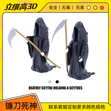 跨境新品镰刀死神雕塑欧美热销收割者死神工艺品办公桌面装饰摆件