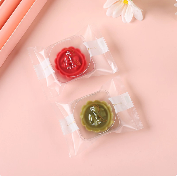 En stock pastel de luna titular de fondo de pastel de luna de mediados de otoño engrosada bandeja interior piel de hielo yema de huevo caja de embalaje crujiente caja de blister de oro transparente