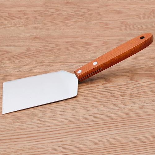 Stainless steel cheese scoop brownie cookie tiramisu spatula wooden handle small frying spatula cake pizza home use shovel knife