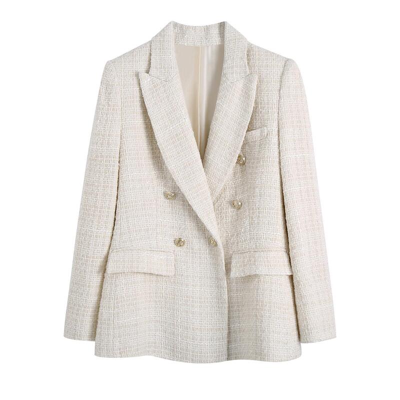 European and American Style Autum New Export Texture Double-Breasted Slim Suit Jacket 7553460 European and American Style Autum New Export Texture Double-Breasted Slim Suit Jacket 7553460