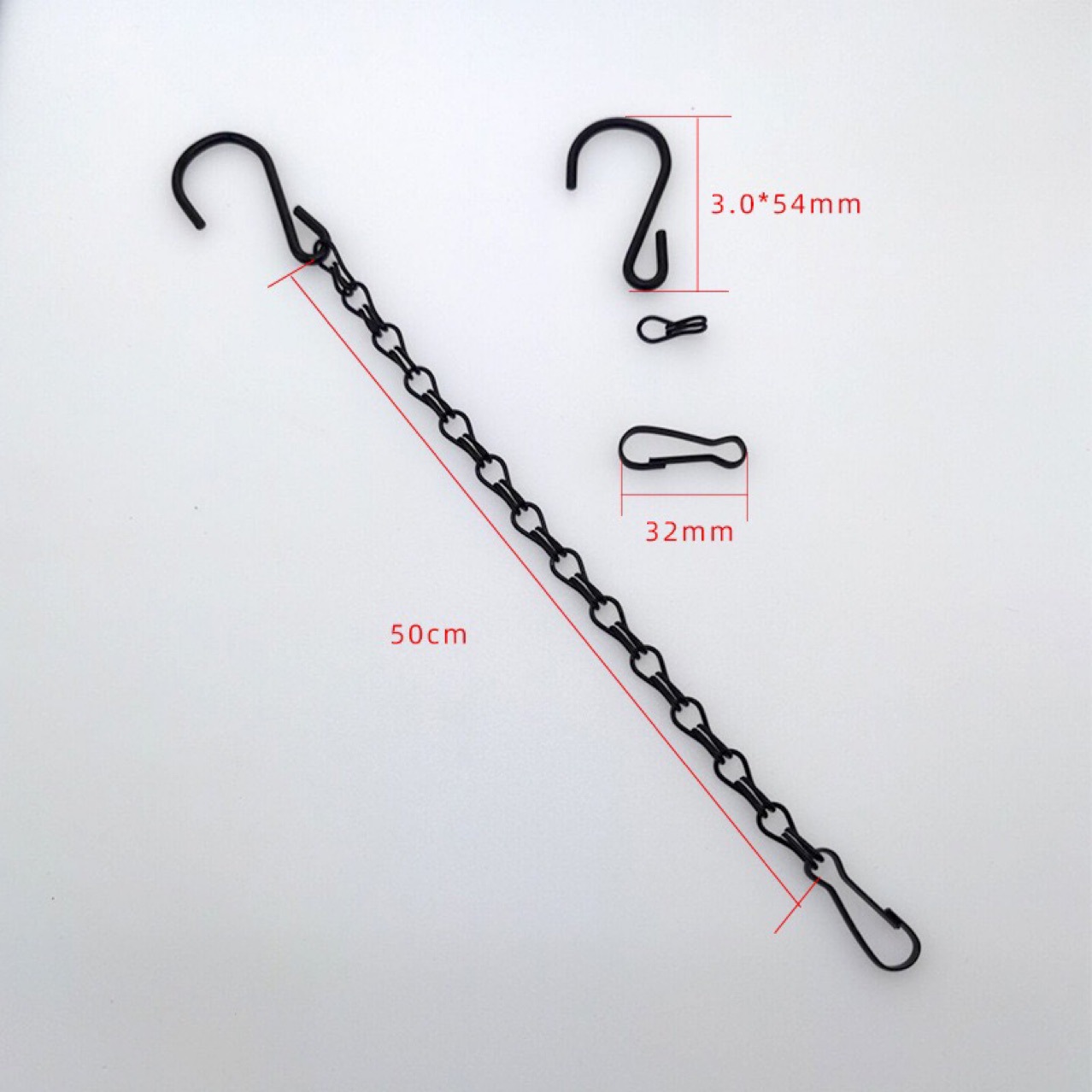 黑色吊兰花盆链子花篮吊链装饰挂链鸟笼铁链车位牌广告牌吊链