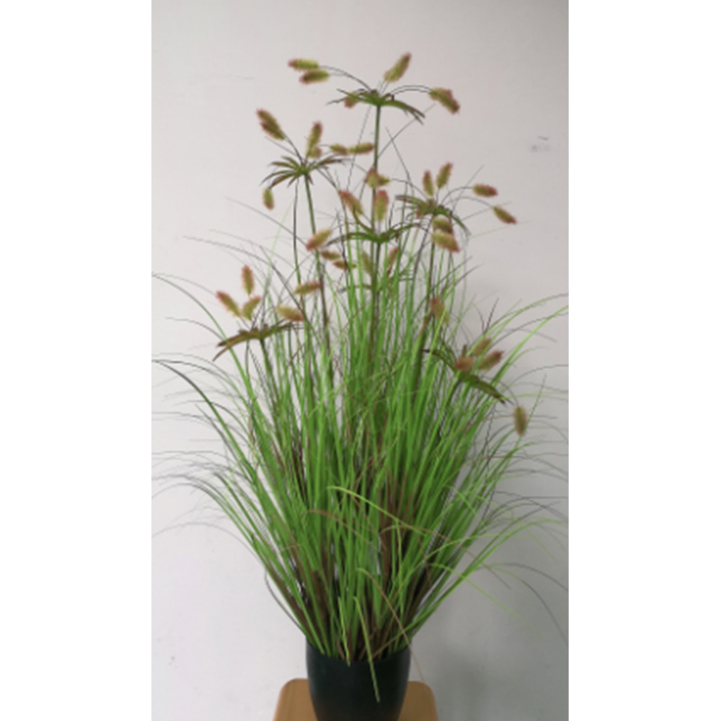 Simulación de plantas verdes, juncos, plantas en macetas, estilo nórdico, simulación de hierba de cola de perro, decoración de interiores, decoración de la sala de estar