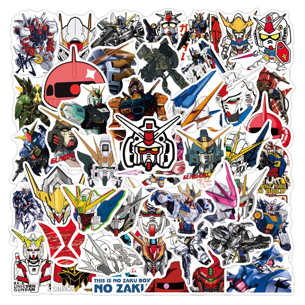 Cartoon robot, suitcase, scooter, sticker, graffiti