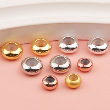 18K铜镀金算盘定位珠硅胶定位珠伸缩珠硅胶手链调节扣diy饰品配件