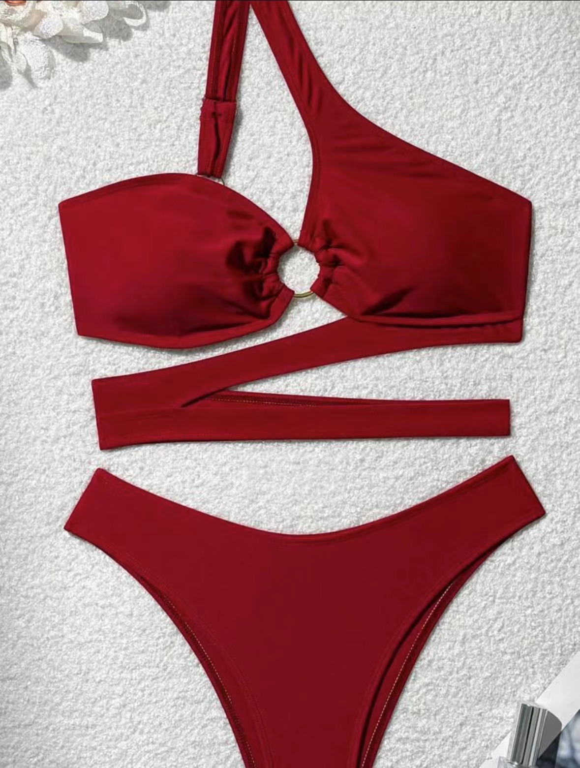 Sexy Cutout One-piece Swimsuit For Women Solid Colour Monokini_voghion.com