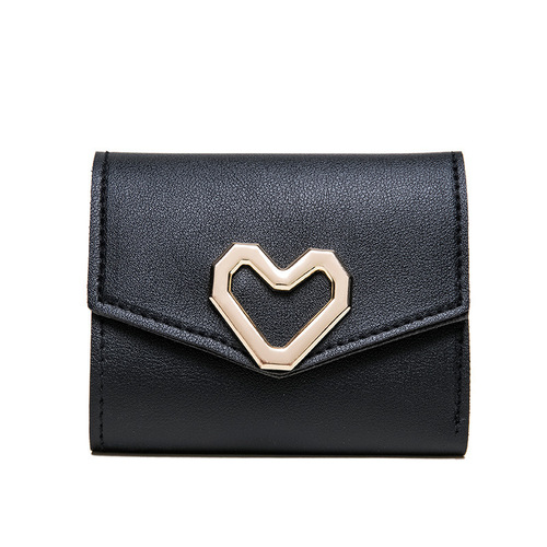 Ladies Wallet 2020 New Heart Decoration Zero Wallet Affordable and Elegant Multi-Card Slot Simple Gift Small Bag
