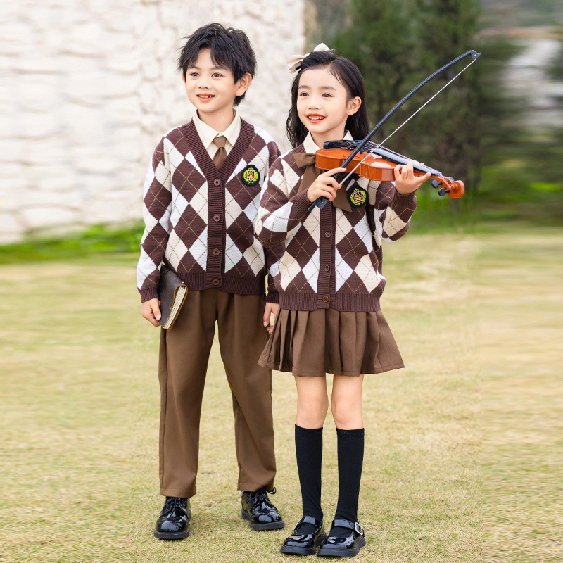 小学生校服英伦风春秋装儿童班服纯棉休闲套装幼儿园园服毕业照