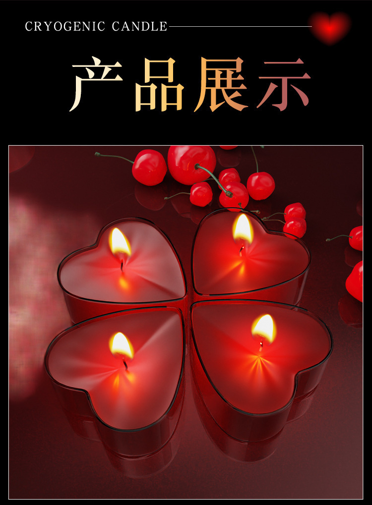 Low-Temperature Massage Candle for Couples, Soy Wax, Red, Adult Sensory Play — detail image 21