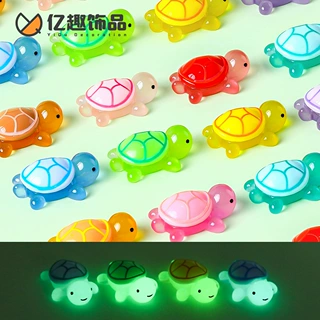 创意可爱卡通夜光乌龟 diy装饰品拆盲袋配件微景观树脂乌龟小摆件