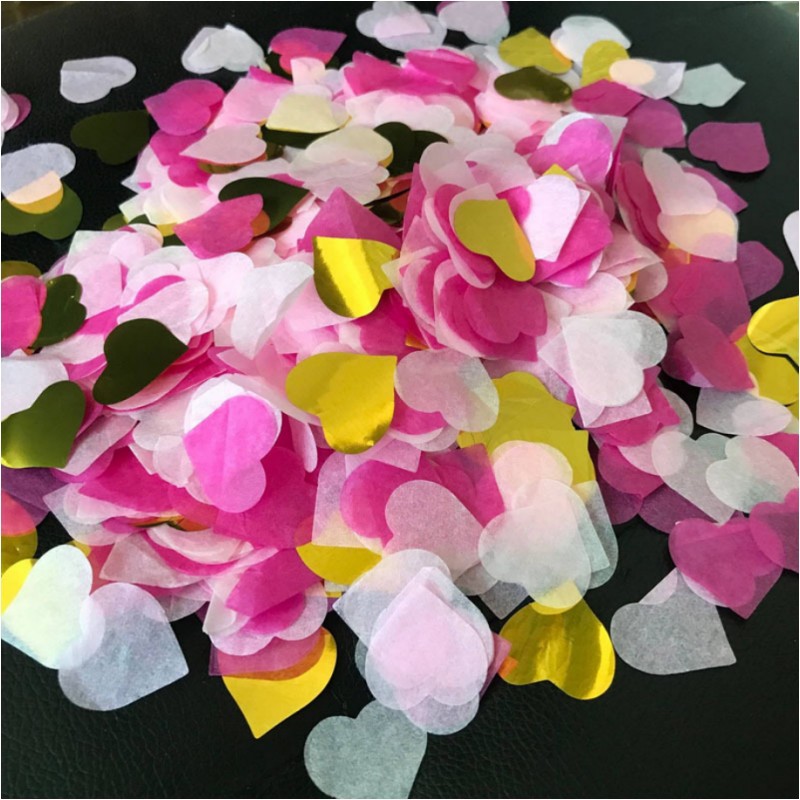 10g colorido 2.5cm confeti de amor fiesta de bodas de San Valentín sosteniendo pétalos globos transparentes relleno de bola de olas