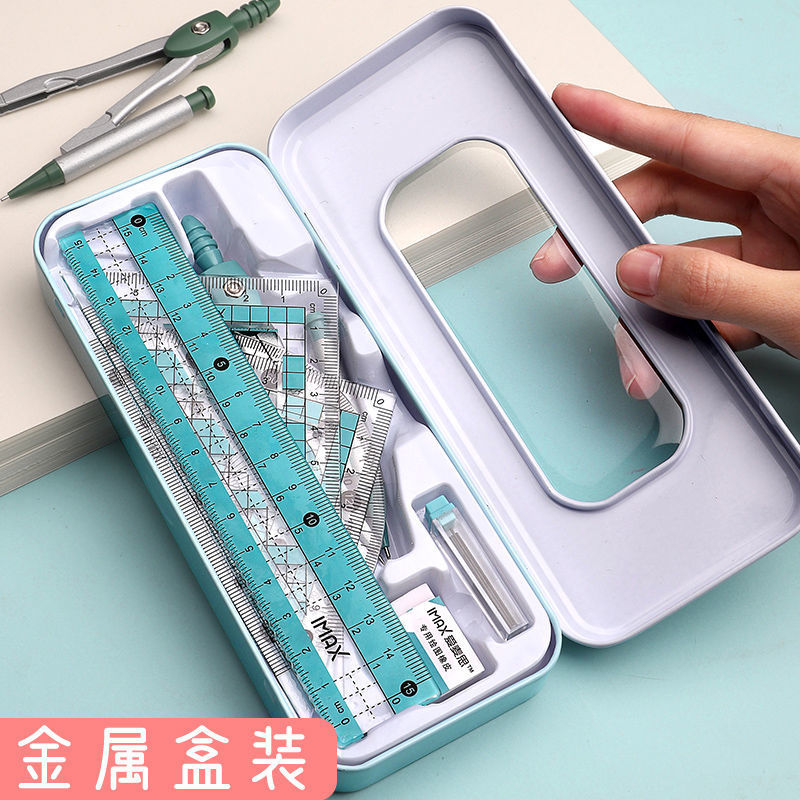 Compasas juego de regla mayorista triángulo de papelería 7 juegos de 8 juegos de examen regla de dibujo de regla