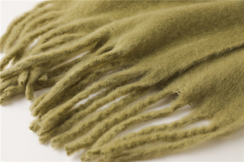 Mohair Schal Für Damen Und Herren Mit Fransen Und Perlen_voghion.com