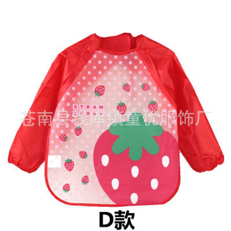 EVA para niños mono de bebé de manga larga a prueba de agua babero bebé sin lavado anti-sucio comer ropa de pintura ropa de babero de arroz