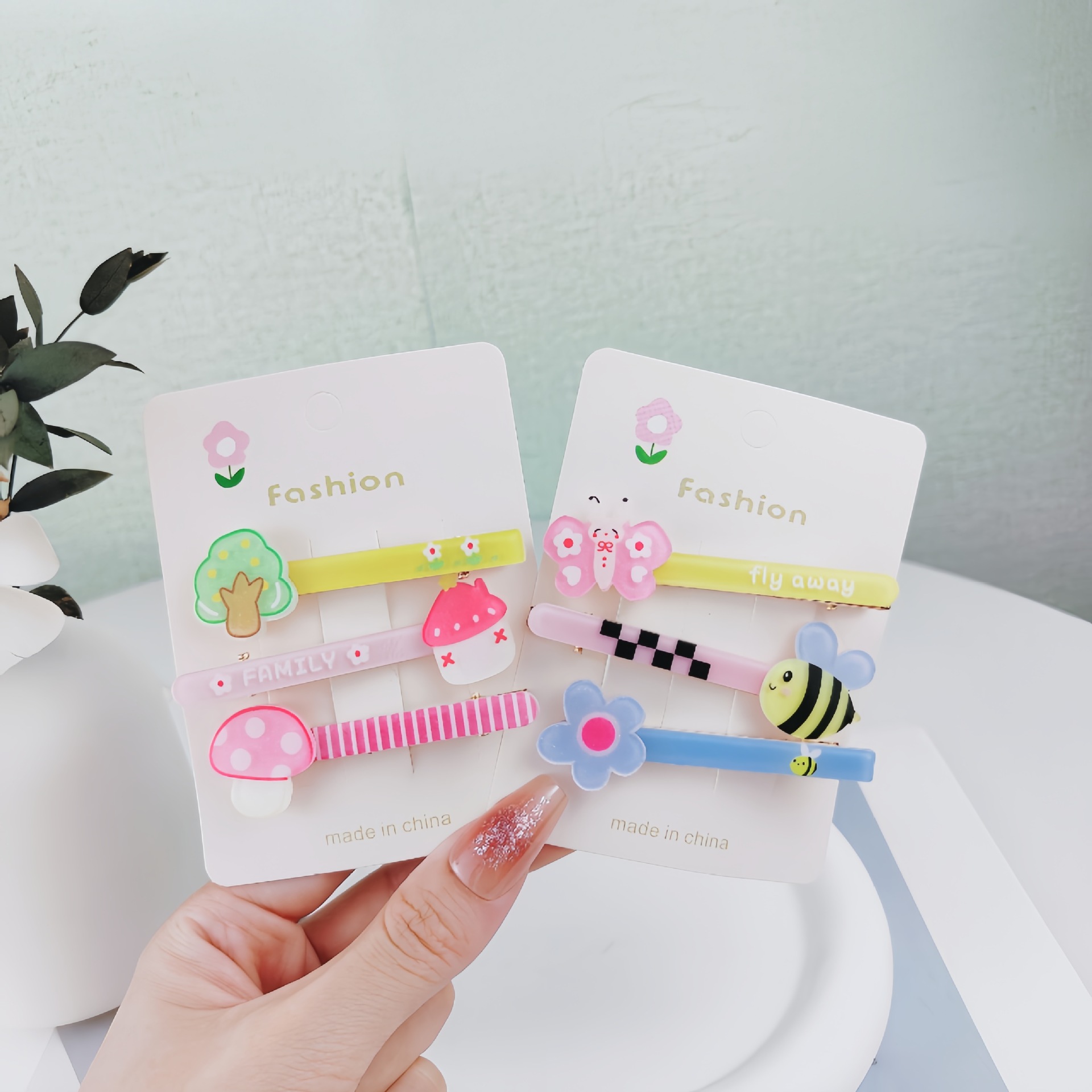 Cute perrito clip de cabello de dibujos animados de niños clip de boca de pato de color clip lateral clip de cabello de niña frisa clip de cabello tocado