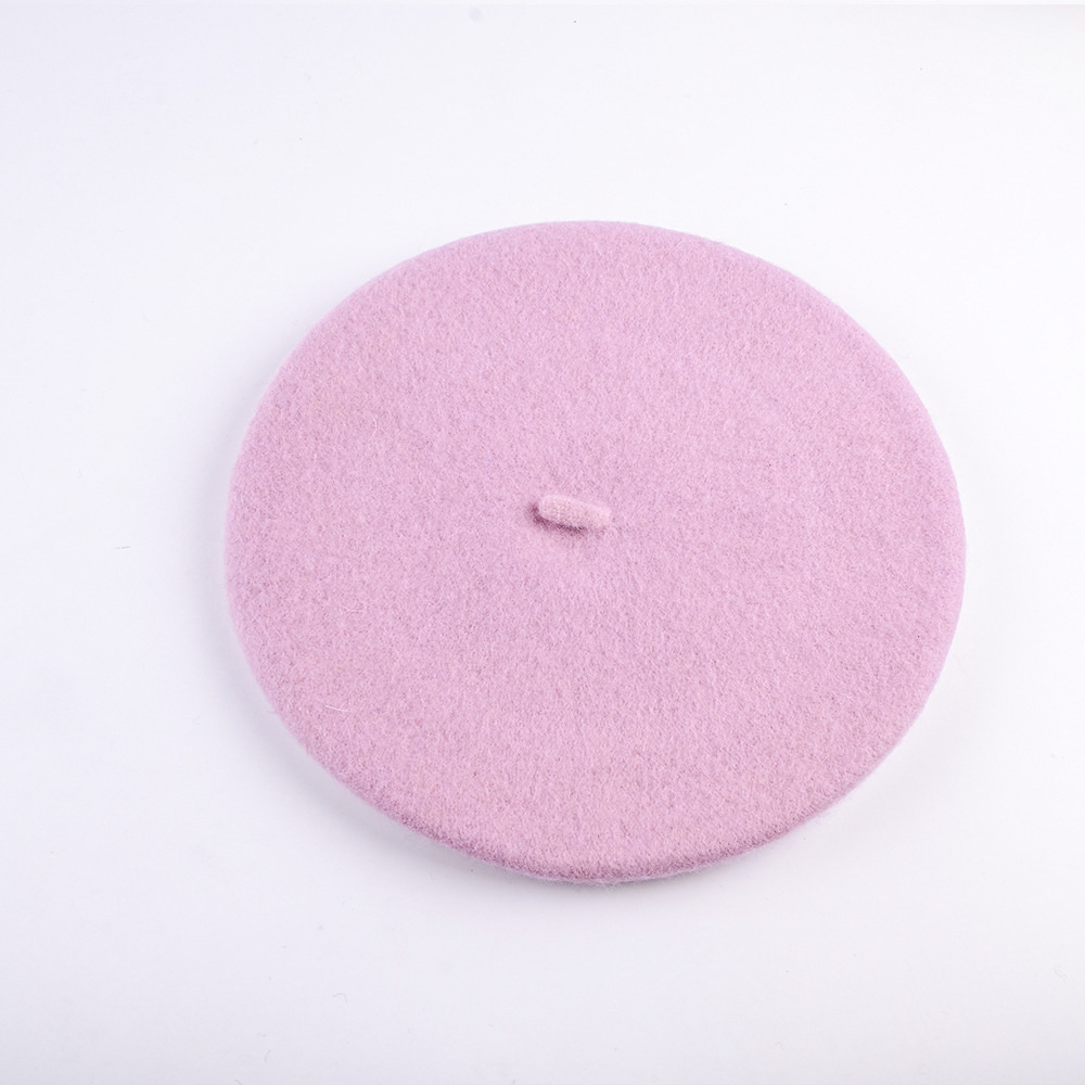 Unisex Wool beret Autumn-winter vintage woolen painter's hat Winter hat Lady's bud hat_voghion.com